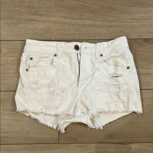 American Outfitters White Jean Shorts